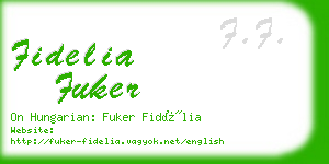 fidelia fuker business card